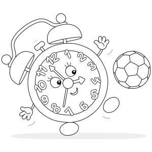 Relógio Divertido Jogando Futebol