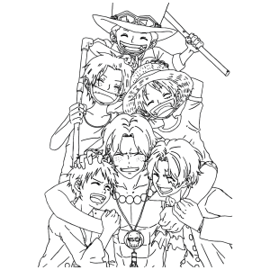 Reunião Alegre de Personagens de One Piece