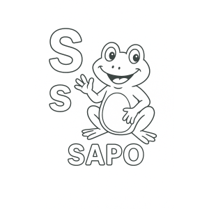 S de Sapo para Colorir