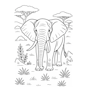 Safari Silencioso: Elefantes em Harmonia