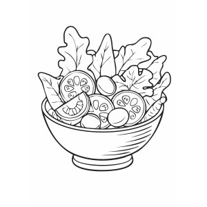 Salada Vibrante para Colorir