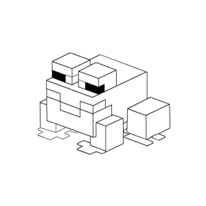 Sapinho do Minecraft para colorir