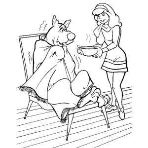 Scooby-Doo e Daphne em Cena Aconchegante