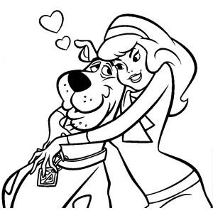Scooby-Doo e Daphne em Uma Cena de Amizade