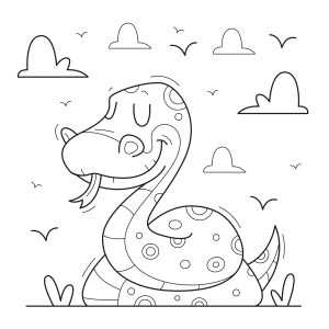 Serpente Cartoon Alegre
