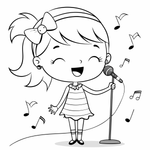 Sing-Along Girl in a Musical Moment