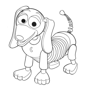 Slinky, o cachorro de mola para colorir