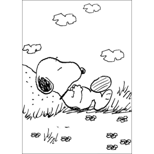 Snoopy Relaxando Sob o Céu