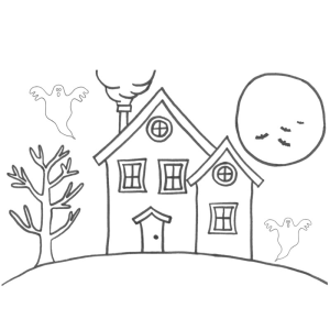 Spooky House Coloring Fun