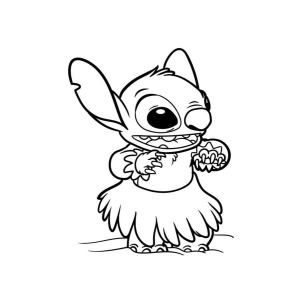 Stitch em Traje Havaiano