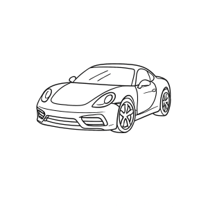 Supercarro de Sonhos para Colorir