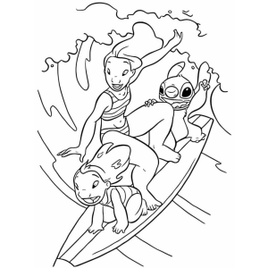 Surfando com Lilo, Nani e Stitch