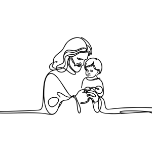 Ternura de Jesus com Criança