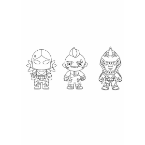 Trio de Heróis Fortnite Prontos para Colorir