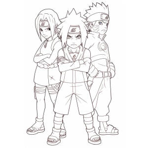 Trio Lendário de Naruto: Pronto para a Ação!