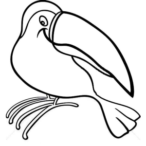 Tucano simples para pintar para colorir