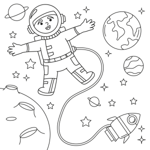 Uma Aventura Espacial para Colorir