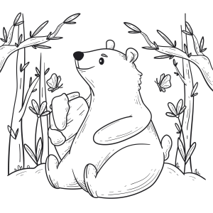 O Urso Feliz na Floresta Encantada