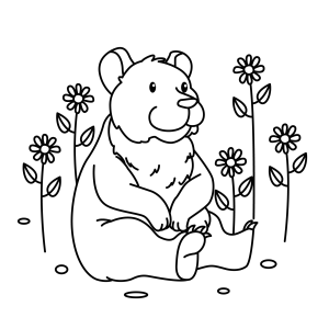 Urso Feliz no Jardim