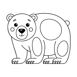 Urso Polar Divertido para Colorir