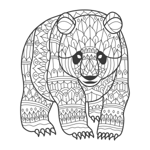 Urso Zentangle para Colorir