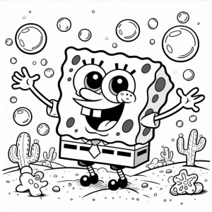 Vamos Colorir com Bob Esponja!