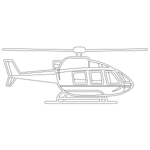 Vamos Colorir um Helicóptero Detalhado!