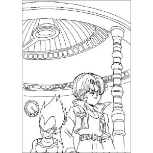 Vegeta e Trunks na Sala do Tempo