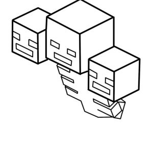 Wither de três cabeças para colorir