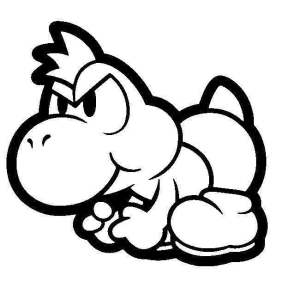 Yoshi bebê para colorir