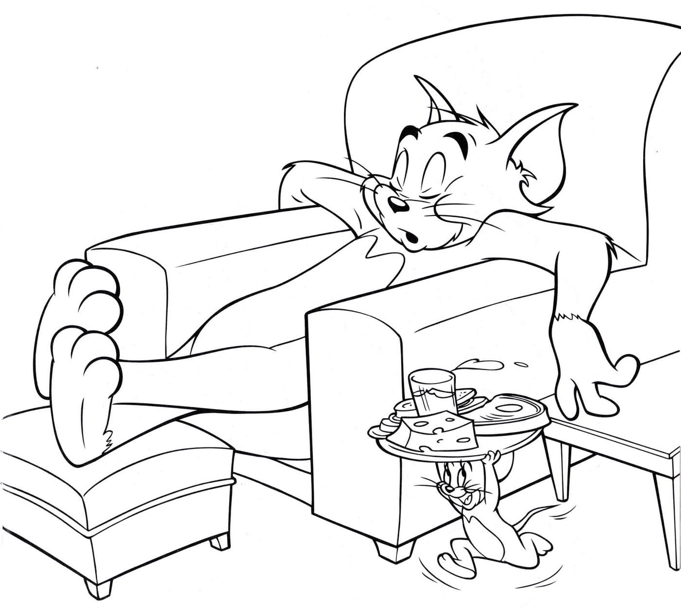 Tom Relaxando, Jerry Aprontando