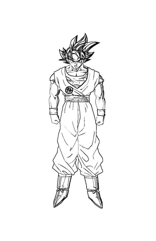 Transforme Goku com Cores Vibrantes