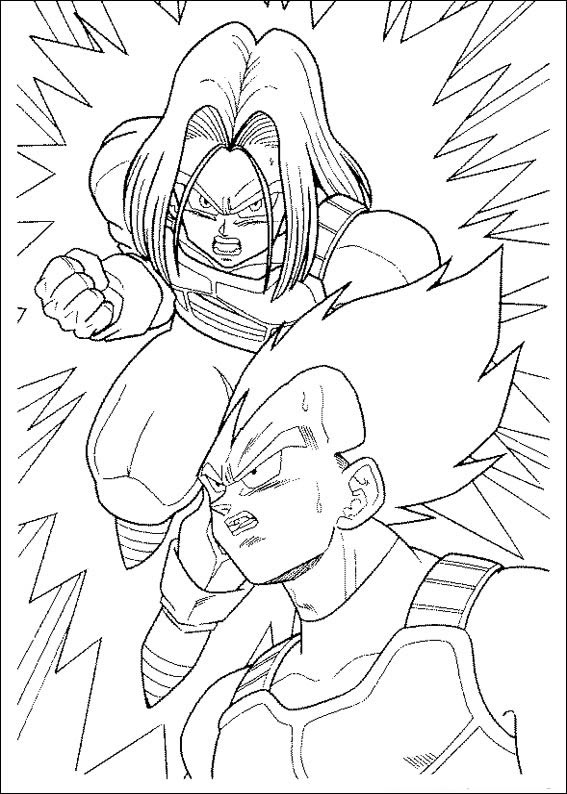 Força e Determinação: Trunks e Vegeta em Ação