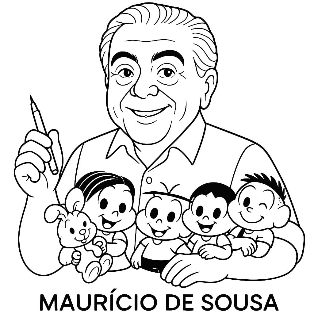 Turma da Mônica com Maurício de Sousa