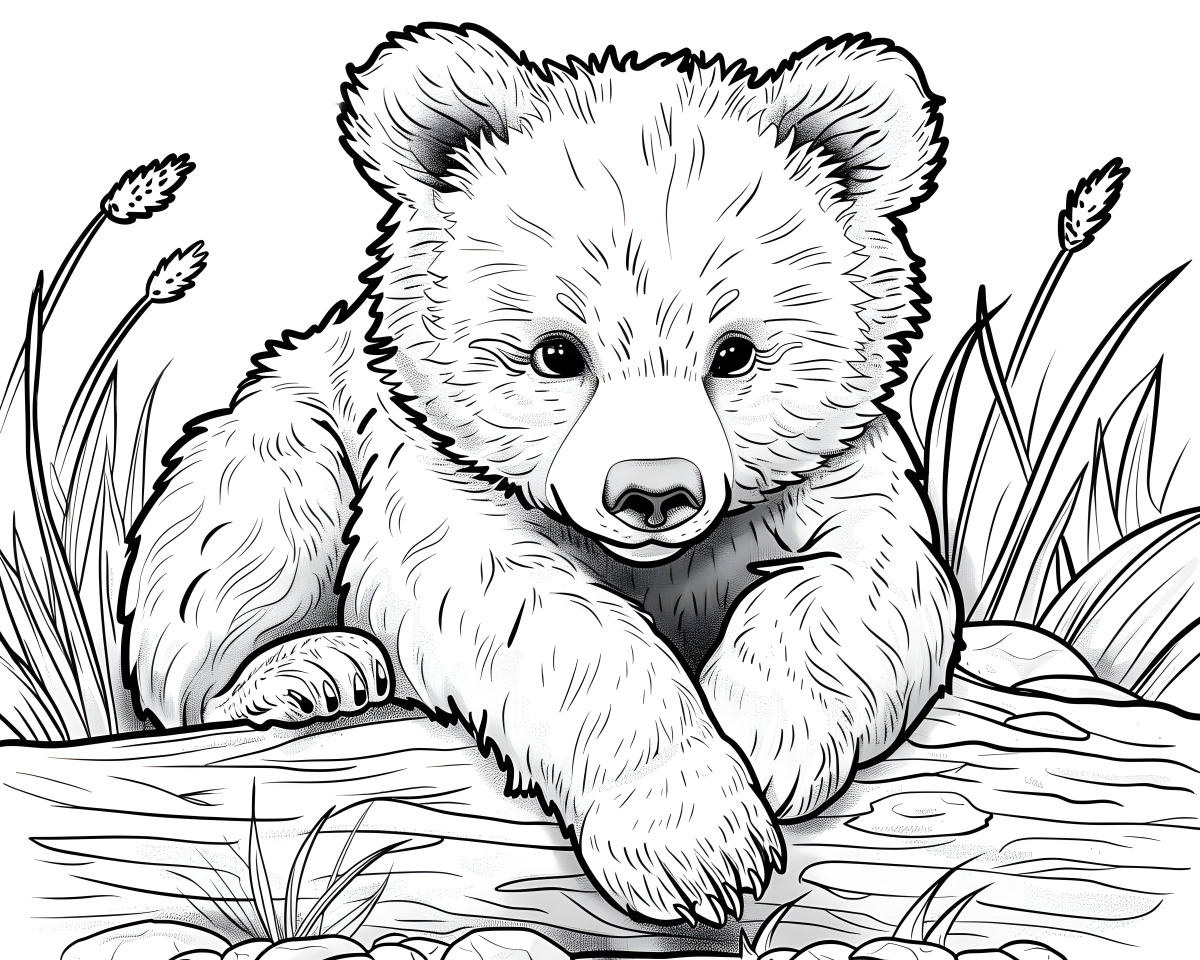 Um Urso Adorável no Campo