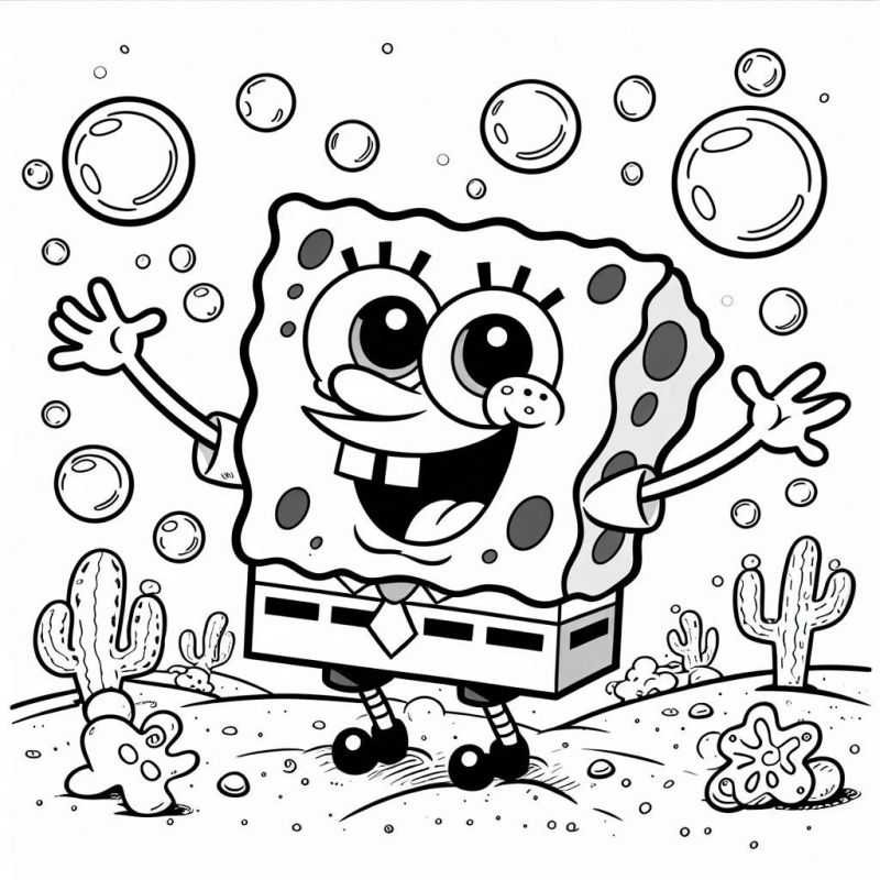Vamos Colorir com Bob Esponja!