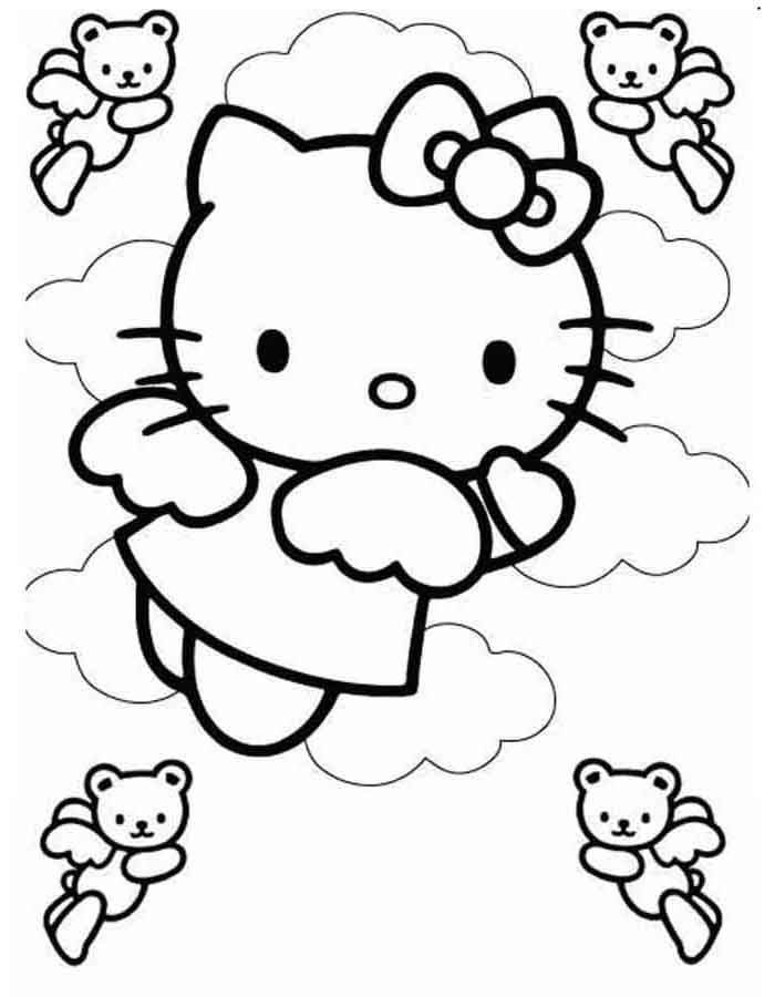 Voando com a Hello Kitty e Seus Ursos Anjos