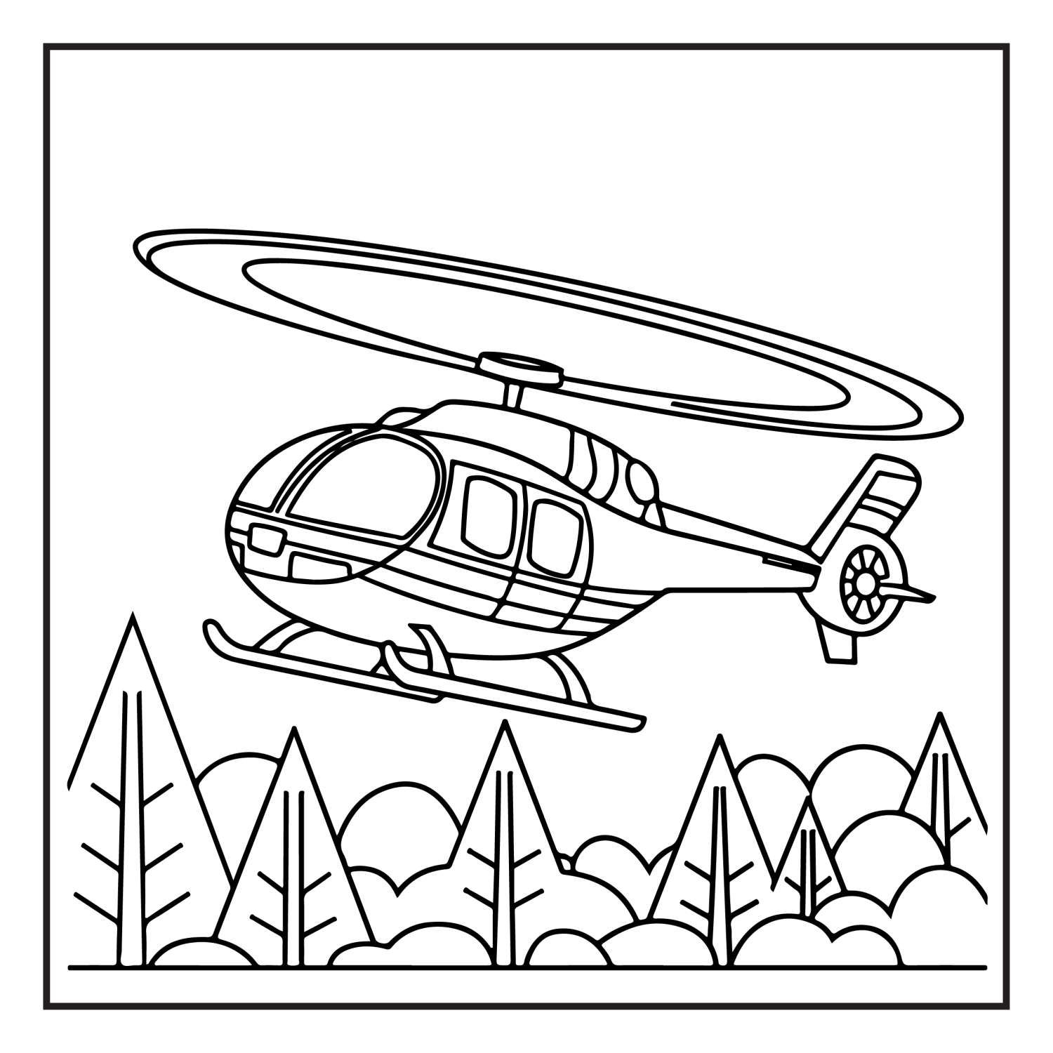 Voo do Helicóptero nas Montanhas