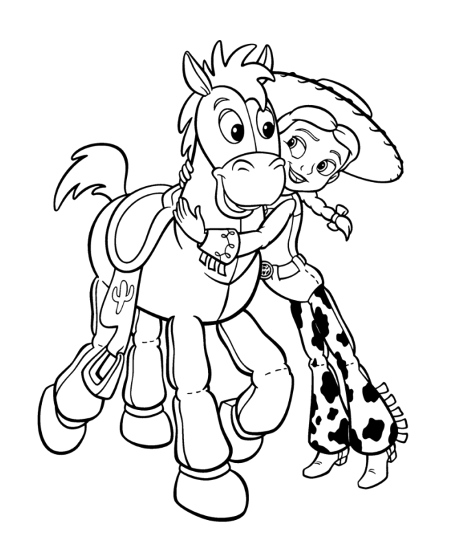 Desenho de Woody e Bala no Alvo lado a lado para imprimir e colorir