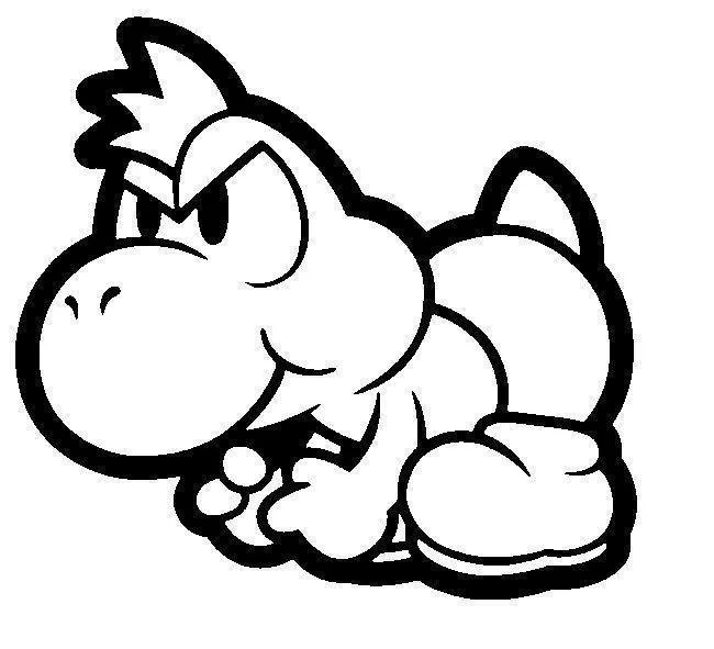 Desenho de Yoshi bebê para imprimir e colorir