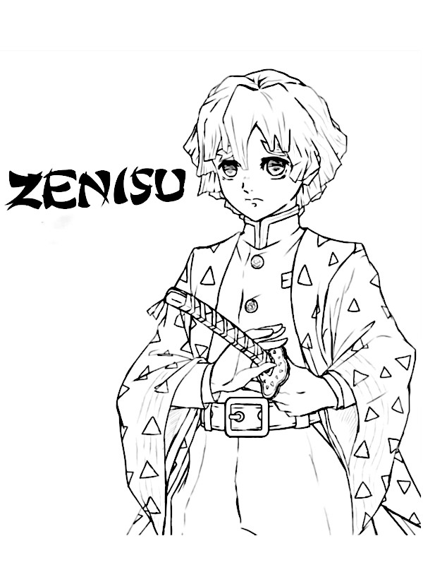 Zenitsu em Foco: Prepare-se para Colorir!