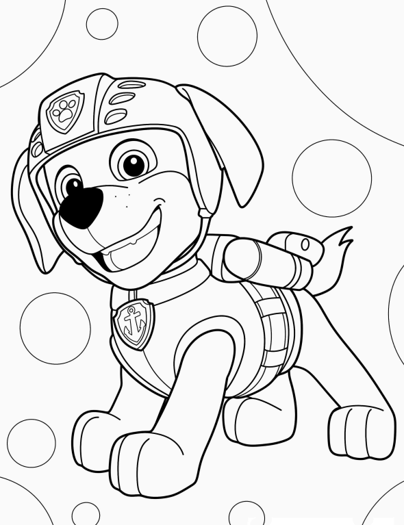 Zuma para Colorir: Aventura Marítima com a Patrulha Canina